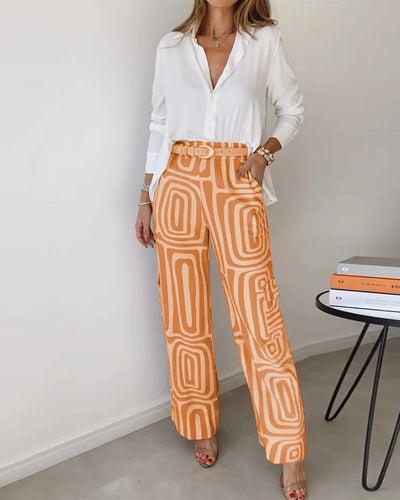 Kammay | Stilvolle Pantalon mit gratis Bluse & Gürtel