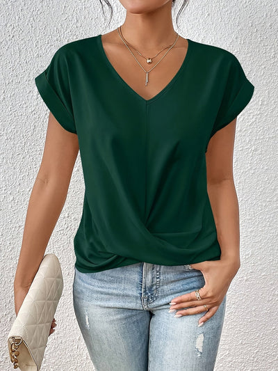 Cleo | Lässiges T-Shirt mit Sweetheart-Ausschnitt