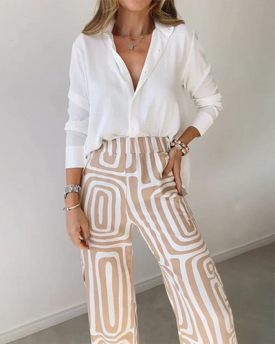 Kammay | Stilvolle Pantalon mit gratis Bluse & Gürtel
