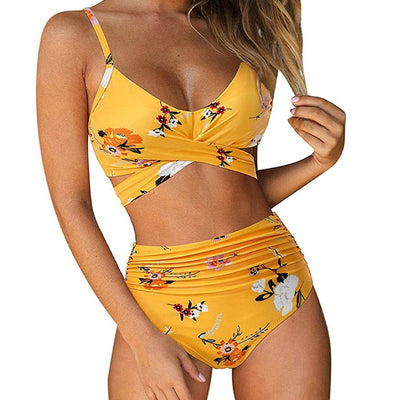 Bella | Hochtaillierter, farbenfroher Damen-Bikini