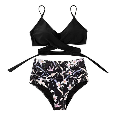Bella | Hochtaillierter, farbenfroher Damen-Bikini