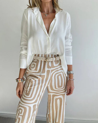 Kammay | Stilvolle Pantalon mit gratis Bluse & Gürtel