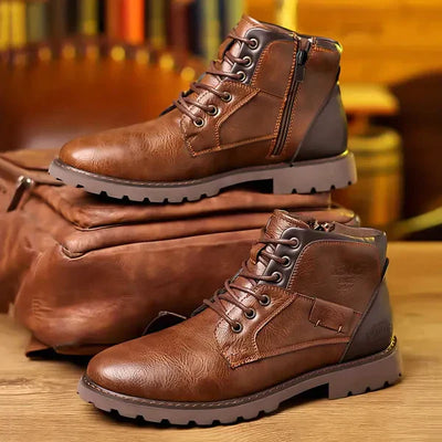 Jethro | Schnürstiefel aus robustem Leder