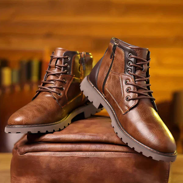 Jethro | Schnürstiefel aus robustem Leder