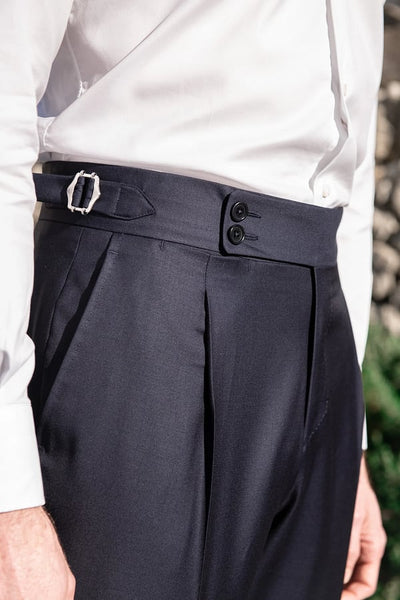 GiulioFontana | Einfarbige Gerade Casual Hose