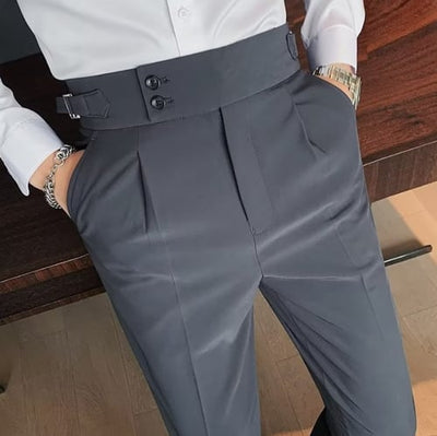 GiulioFontana | Einfarbige Gerade Casual Hose